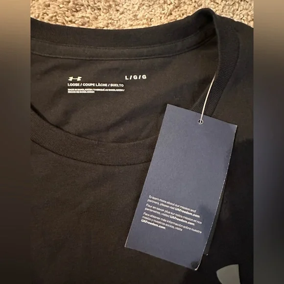 NWT Under Armour Men’s T-Shirt Black Size Large - Picture 2 of 6